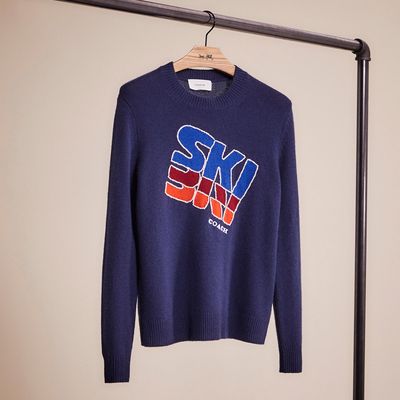Restored Ski Intarsia Sweater In Recycled Wool And Recycled Cashmere