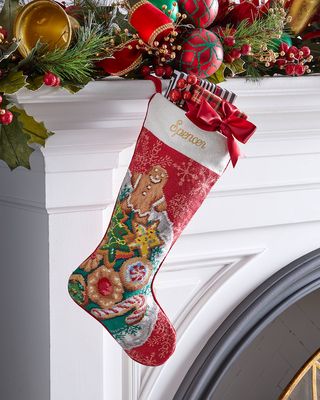 Retro Cookies Holiday Stocking, Personalized