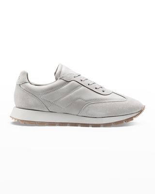 Retro Runner Mixed Leather Sneakers