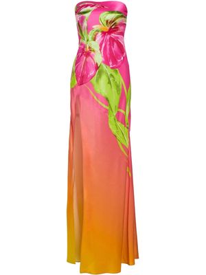 Retrofete Aiyanna strapless silk maxi dress - Pink