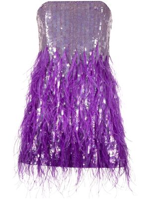 Retrofete Anastasia sequin-embellished strapless dress - Purple
