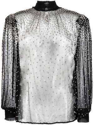 Retrofete Ava crystal-embellished blouse - Black