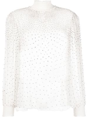 Retrofete Ava crystal-embellished blouse - White