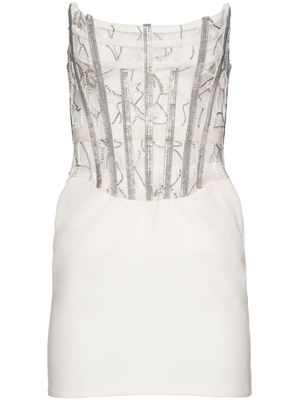 Retrofete Blythe embroidered minidress - White