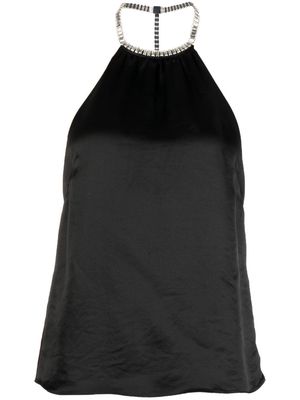 Retrofete Bonnie embellished halter-neck top - Black