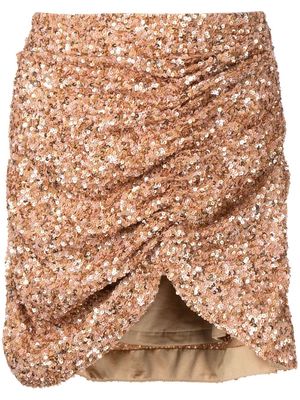 Retrofete Celestia sequin-embellished skirt - Neutrals