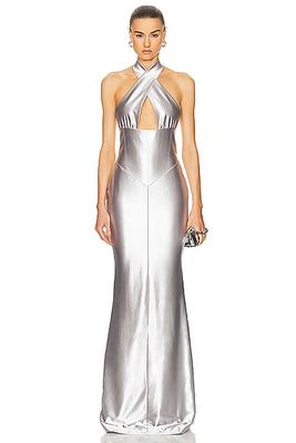 retrofete Charity Dress in Metallic Silver