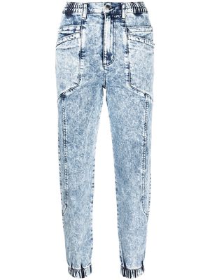 Retrofete cropped acid-wash jeans - Blue