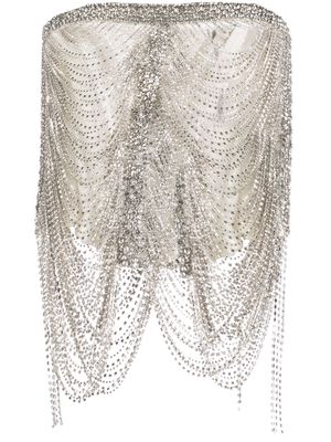 Retrofete crystal-embellished mini skirt - White