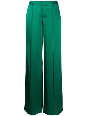 Retrofete Eliza straight-leg satin trousers - Green