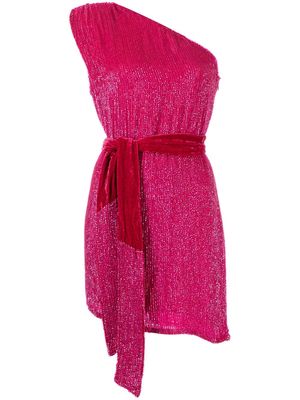 Retrofete Ella sequinned one-shoulder minidress - Pink
