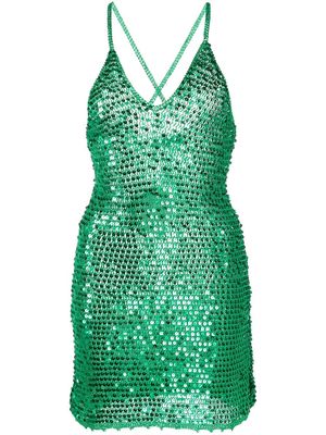 Retrofete Elliana sequin-embellished minidress - Green