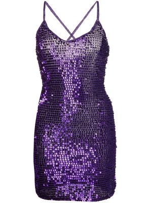 Retrofete Elliana sequin-embellished minidress - Purple