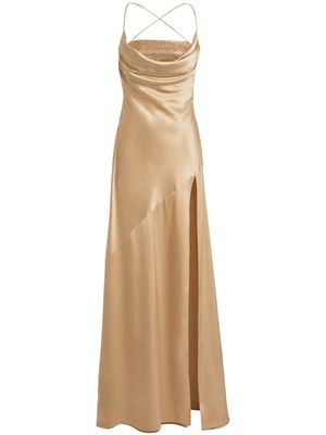 Retrofete Emery embellished silk maxi dress - Gold