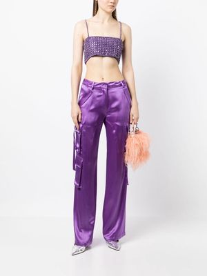 Retrofete Emilia crystal-embellished top - Purple