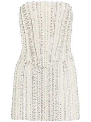 Retrofete Esmeray embellished strapless minidress - White