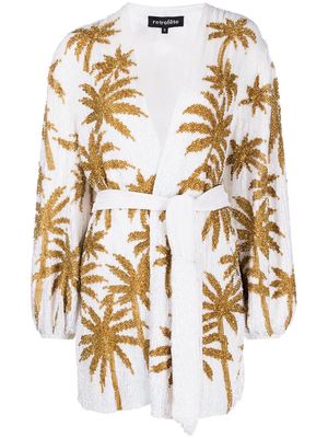 Retrofete Gabrielle palm tree-print robe - Multicolour
