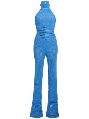 Retrofete Kalena crochet halterneck jumpsuit - Blue