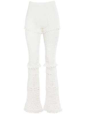 Retrofete Kyla crochet-knit trousers - White