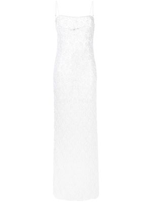 Retrofete Landy floral-lace long dress - White