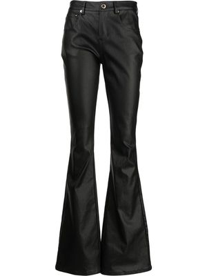 Retrofete Laurel coated flared trousers - Black