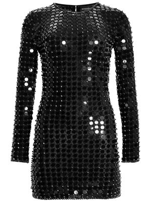Retrofete Loreen embellished long sleeve mini dress - Black