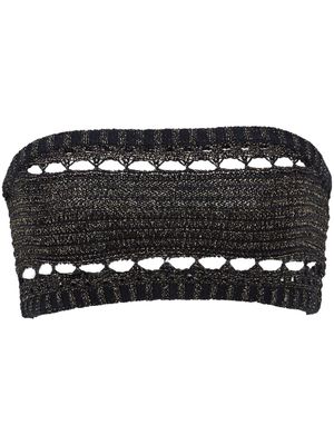 Retrofete Luiz knitted strapless top - Black