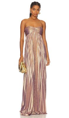 retrofete Lyanna Dress in Metallic Gold