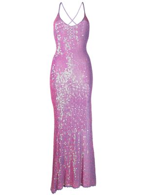 Retrofete Marie sequin-embellished gown - Purple