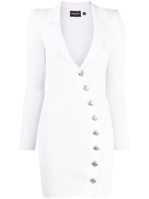 Retrofete Mimi ribbed-knit minidress - White