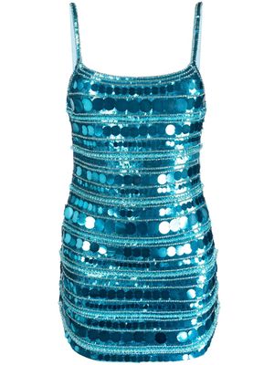 Retrofete Monae sequin-embellished minidress - Blue
