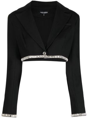 Retrofete Neely embellished cropped blazer - Black