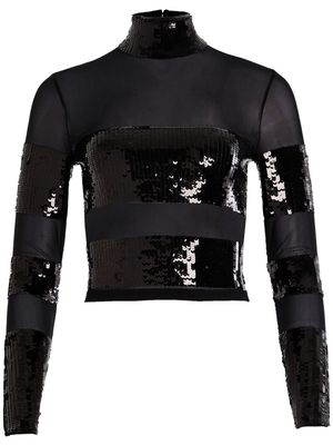 Retrofete Nyx sequin-embellished top - Black