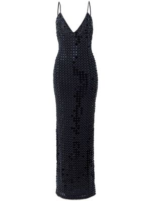 Retrofete Perri handmade embellishments long dress - Black