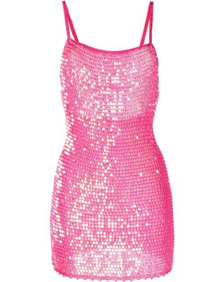 Retrofete sequin crochet dress - Pink