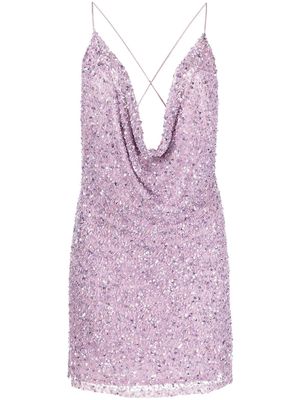 Retrofete sequin-embellished mini dress - Purple