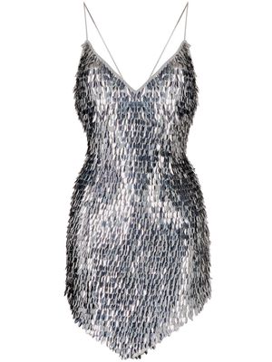Retrofete Sirena paillette-embellished minidress - Silver