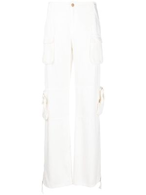 Retrofete straight-leg lyocell cargo trousers - White