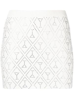 Retrofete stud-detail miniskirt - White