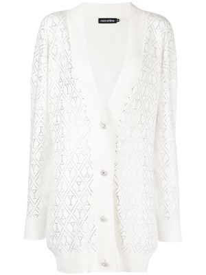 Retrofete Tess rhinestone-embellished cardigan - White