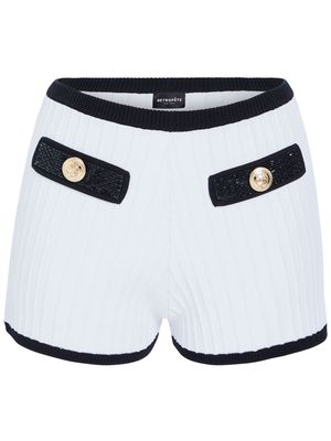 Retrofete Tora knitted mini shorts - White
