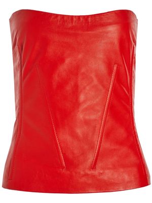 Retrofete Veda leather top - Red