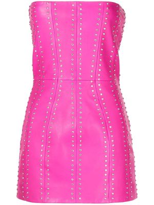 Retrofete Vesta embellished leather dress - Pink