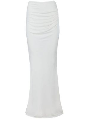 Retrofete Vivienne draped maxi skirt - White