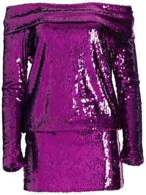 Retrofete Wyn sequin-embellished minidress - Purple