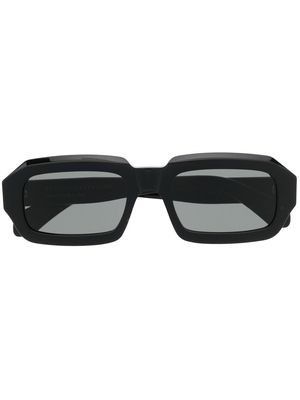 Retrosuperfuture logo-print rectangle-frame sunglasses - Black
