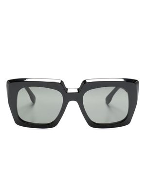 Retrosuperfuture logo-print square-frame sunglasses - Black