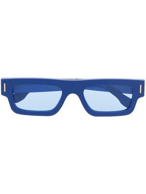Retrosuperfuture logo-print square-frame sunglasses - Blue