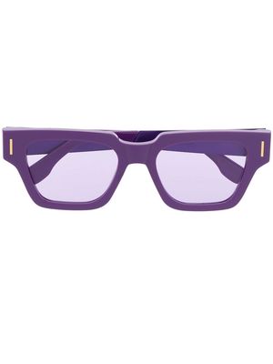 Retrosuperfuture logo-print square-frame sunglasses - Purple