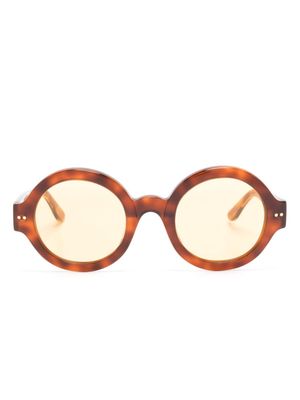 Retrosuperfuture Nakagin Tower Blonde round-frame sunglasses - Brown